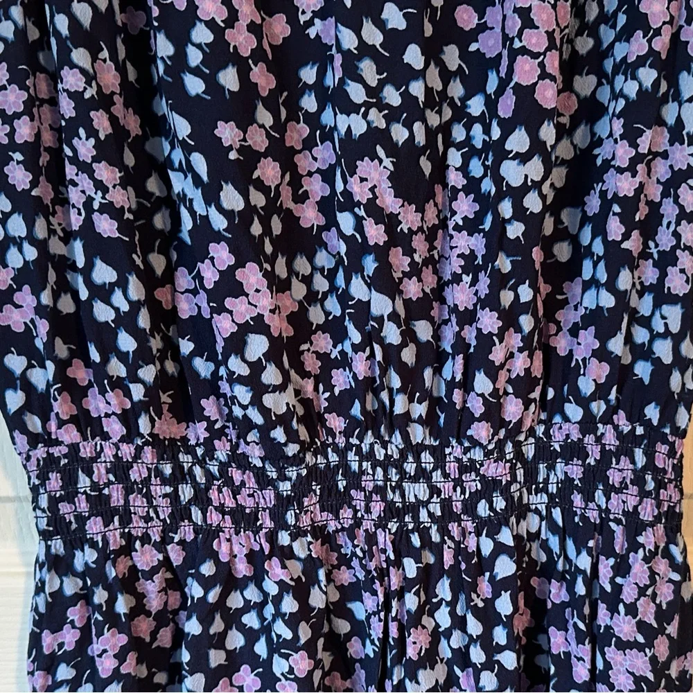 Talbots Floral Flutter Sleeves Dress